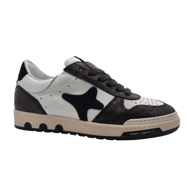 SNEAKERS COLORIS BLANC ET NUBUCK NOIR - 2288 MAJOR