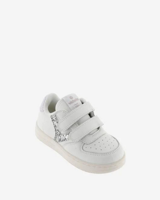 BASKETS LOGO EN GLITTER LILA